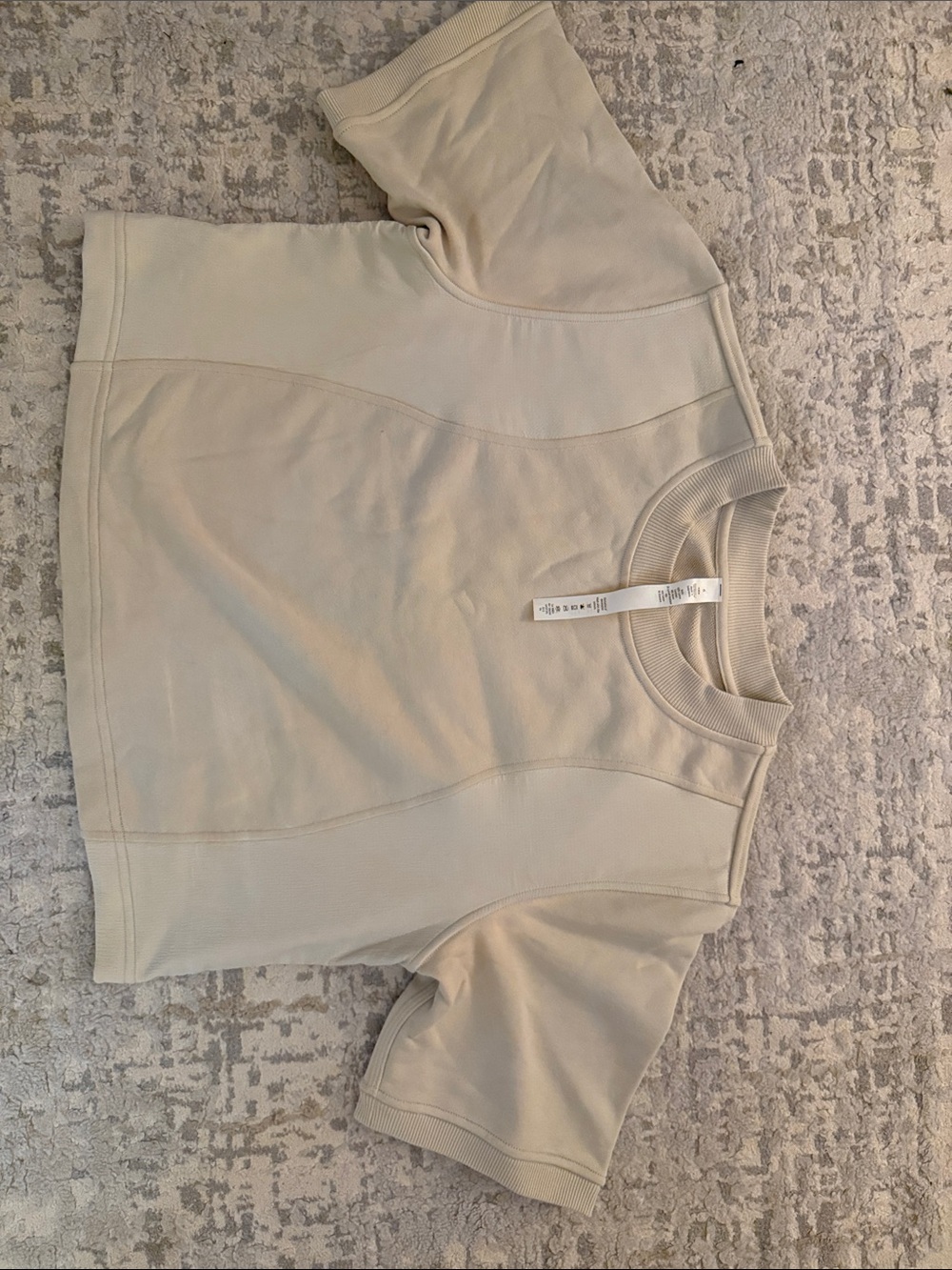 lululemon athletica Cream Short-Sleeve Structured Sweatshirt